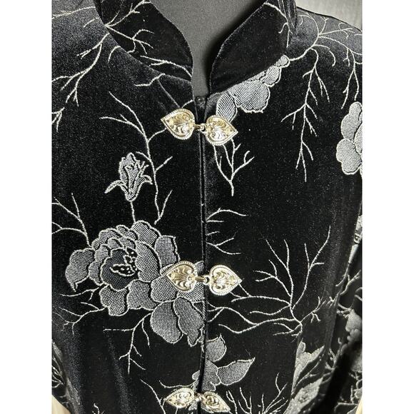 JBS LTD women’s Velvet Black Jacket Size XL Long Sleeve winter Holiday party - Picture 2 of 10